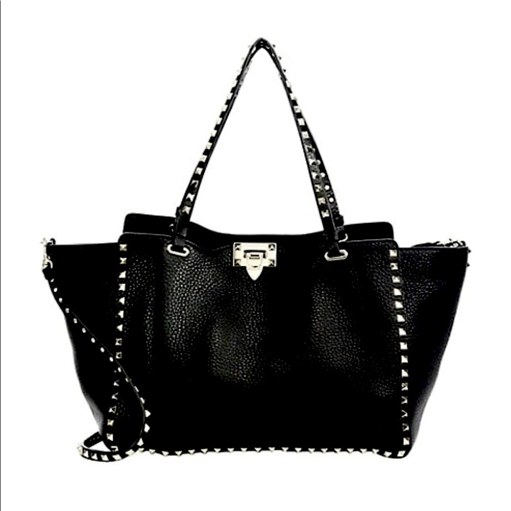 VANLENTINO GARAVANI CALFSKIN LEATHER ROCKSTUD BAG